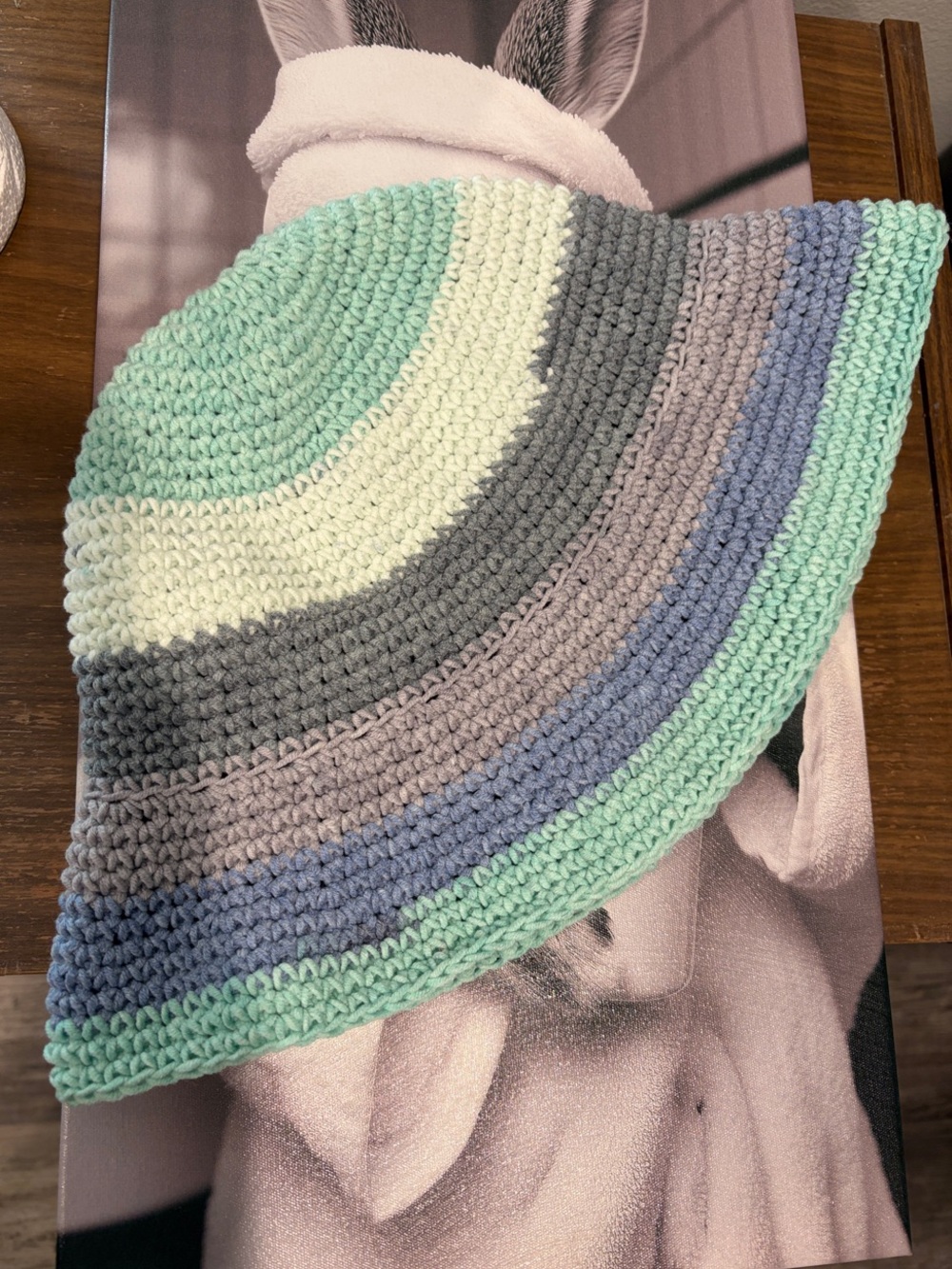 Crocheted Wide-Brim Sun Hat - Picture 5 of 5